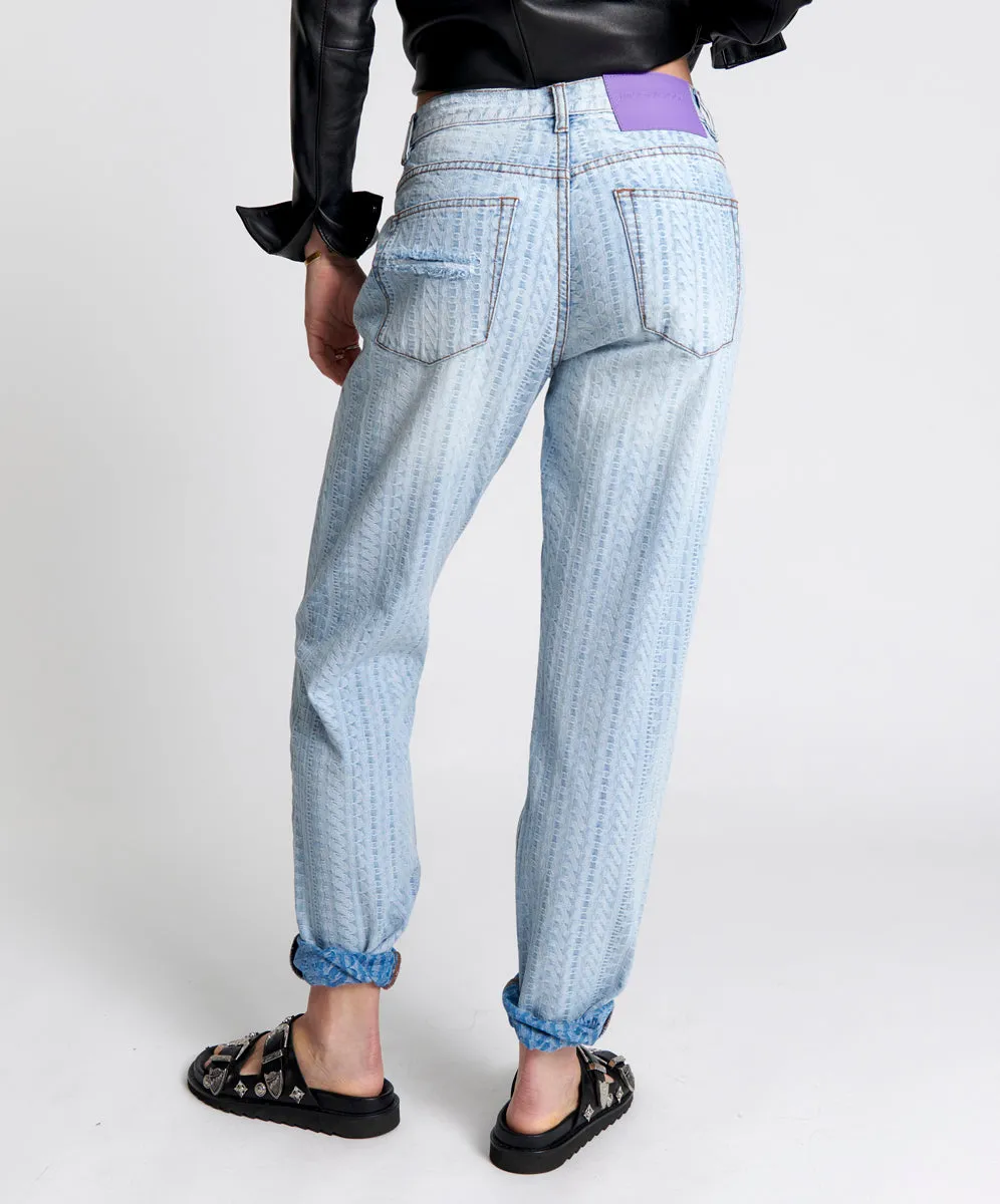 1982S High Waist Balloon Denim Jeans - Light Blue