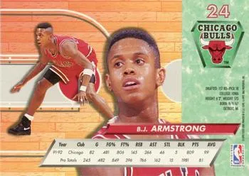 1992-93 Fleer Ultra B.J. Armstrong #24 Chicago Bulls