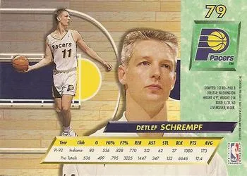 1992-93 Fleer Ultra Detlef Schrempf #79 Indiana Pacers