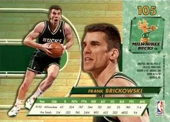 1992-93 Fleer Ultra Frank Brickowski #105 Milwaukee Bucks