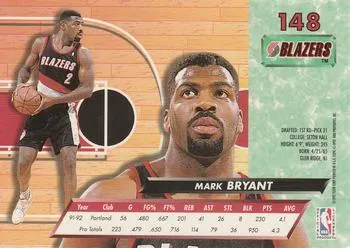 1992-93 Fleer Ultra Mark Bryant #148 Portland Trail Blazers