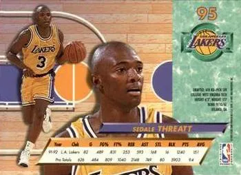 1992-93 Fleer Ultra Sedale Threatt #95 Los Angeles Lakers