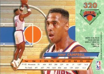 1992-93 Fleer Ultra Tony Campbell  #320 New York Knicks