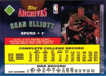 1992-93 Topps Archives Sean Elliott  #121 San Antonio Spurs