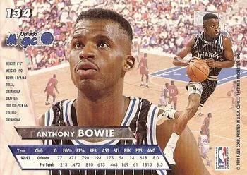 1993-94 Fleer Ultra Anthony Bowie #134 Orlando Magic