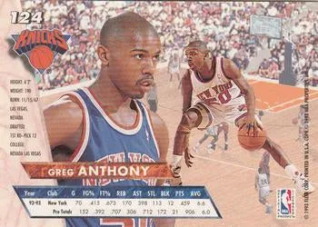 1993-94 Fleer Ultra Greg Anthony #124 New York Knicks