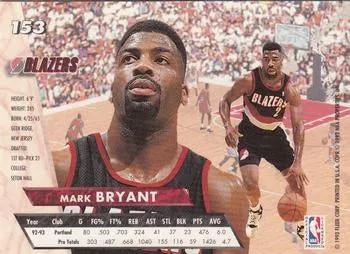 1993-94 Fleer Ultra Mark Bryant #153 Portland Trail Blazers