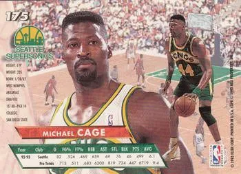 1993-94 Fleer Ultra Michael Cage #175 Seattle SuperSonics