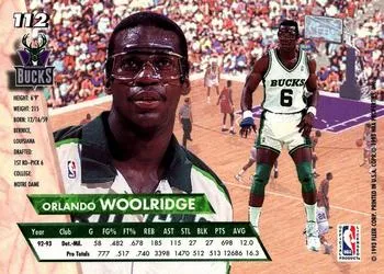 1993-94 Fleer Ultra Orlando Woolridge #112 Milwaukee Bucks