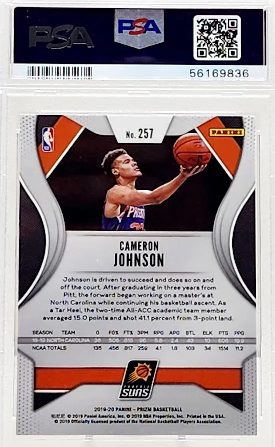 2019-20 Cameron Johnson Panini Prizm Silver Rookie RC PSA 9 #257