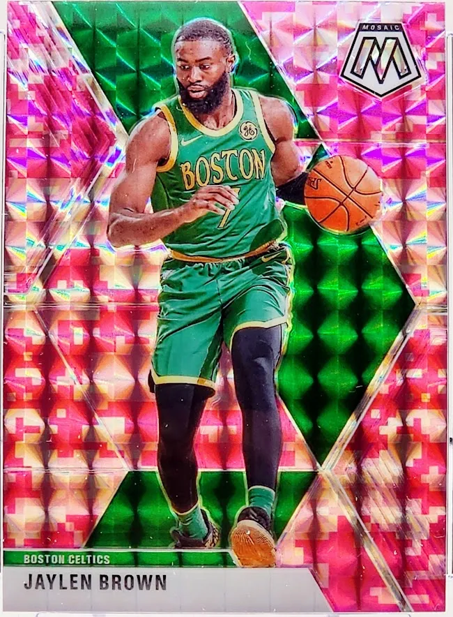 2019-20 Panini Mosaic Pink Camo Jaylen Brown #89 Boston Celtics CSG Gem Mint 10