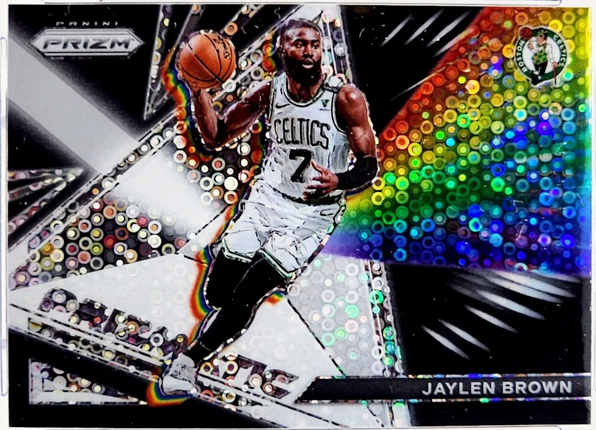 2021-22 Panini Prizm Prizmatic Fastbrak Disco Jaylen Brown #16 Boston Celtics CSG Gem Mint 10