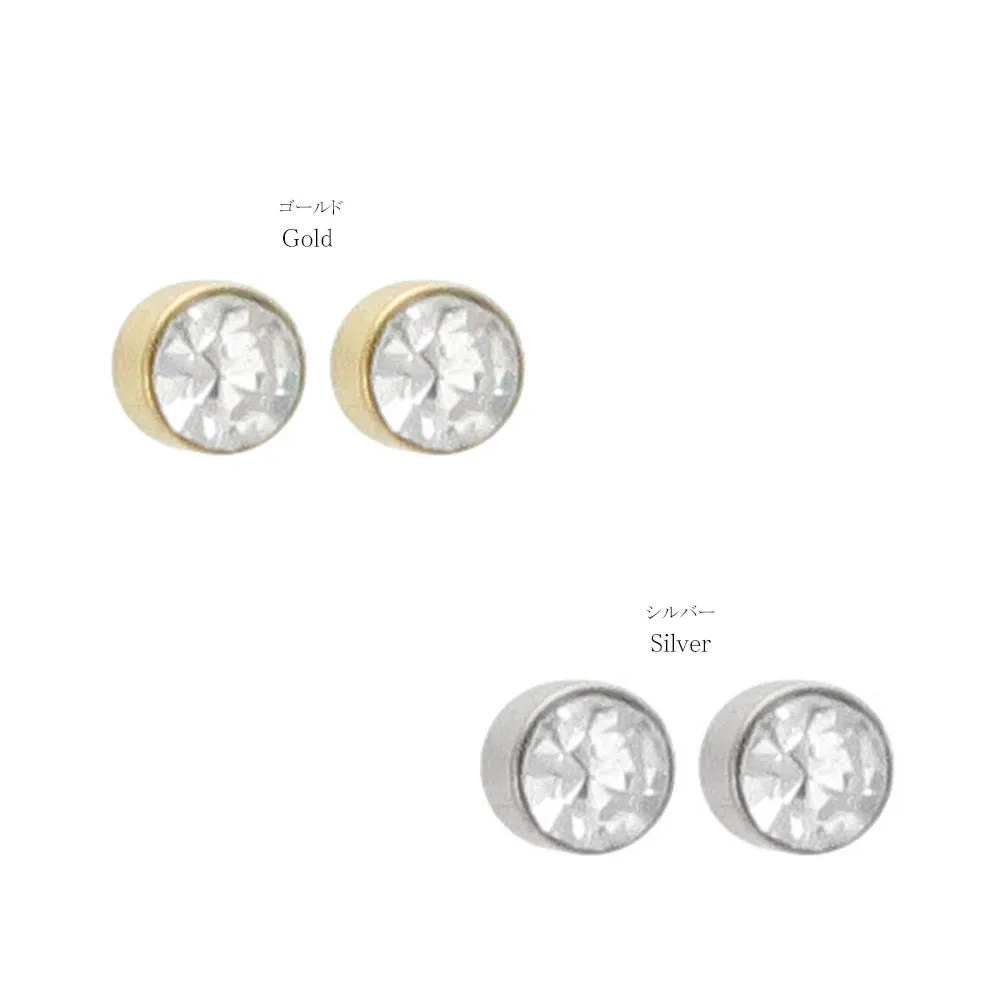 2mm Stone 18K Gold Post Studs