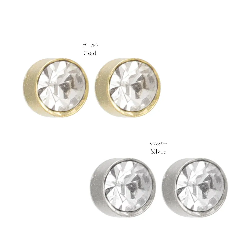 4mm Stone 18K Gold Post Studs