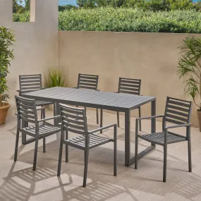 6 Seater Aluminum Dining Set - NH408013