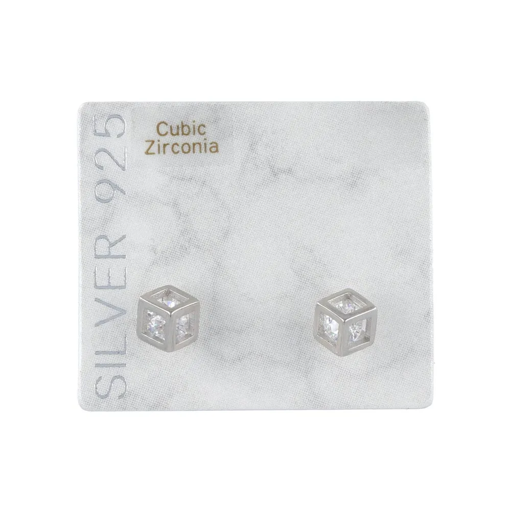 925 Silver Cube Studs