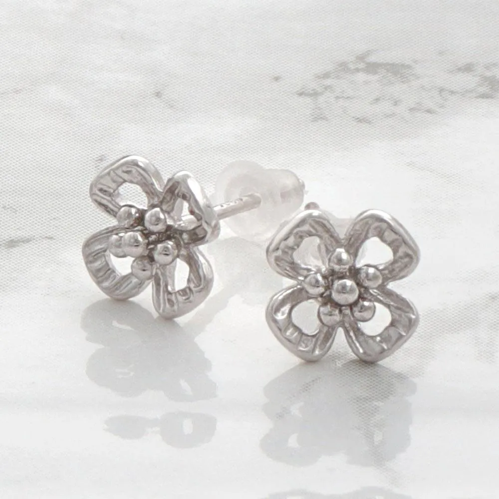 925 Silver Flower Studs