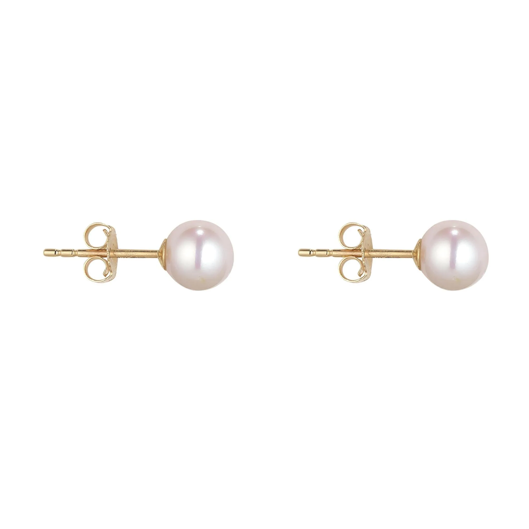 9kt Yellow Gold Pearl Chain Earrings