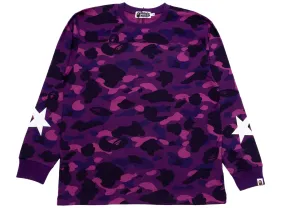 A Bathing Ape Color Camo L/S Tee in Purple