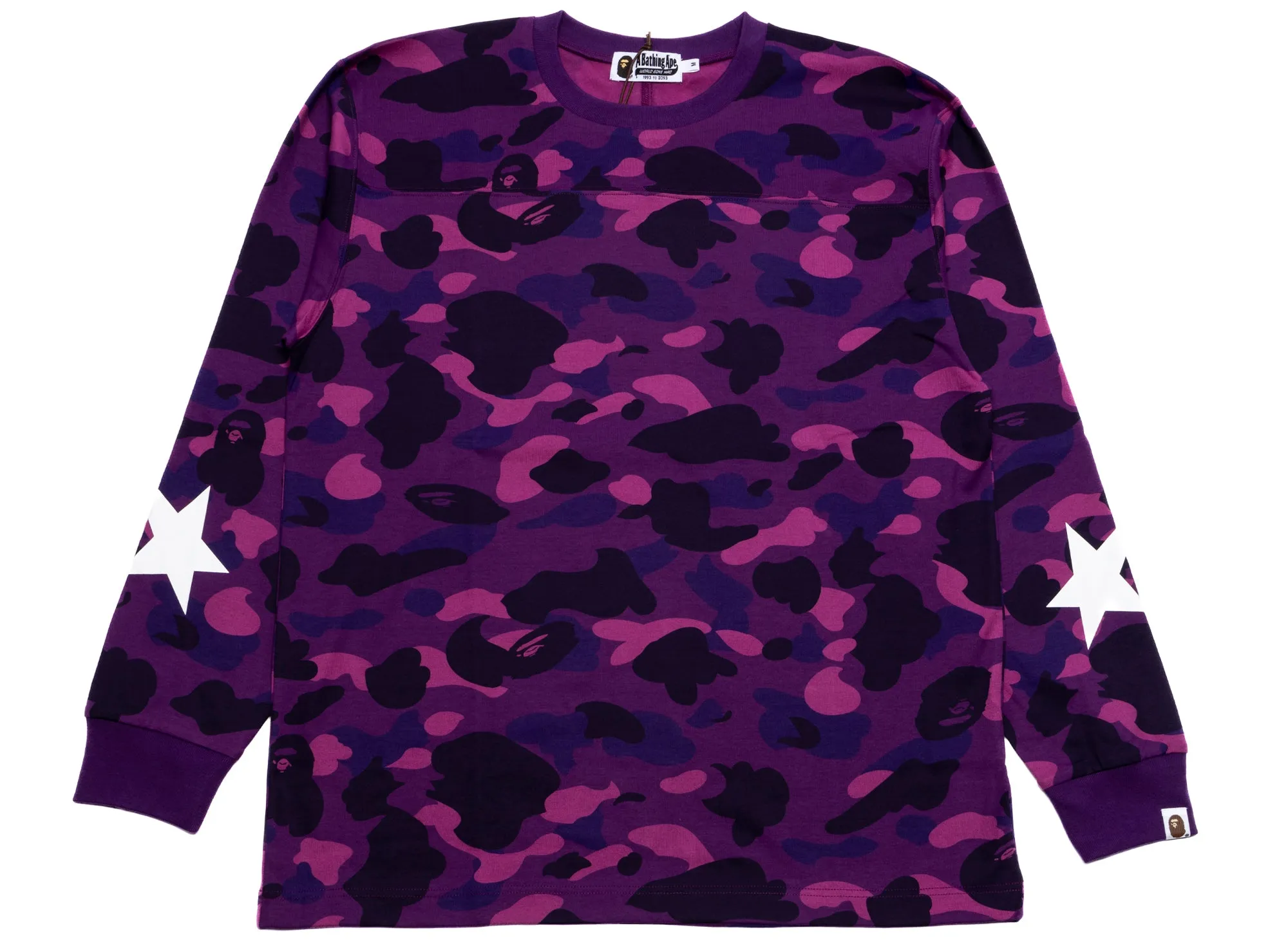 A Bathing Ape Color Camo L/S Tee in Purple