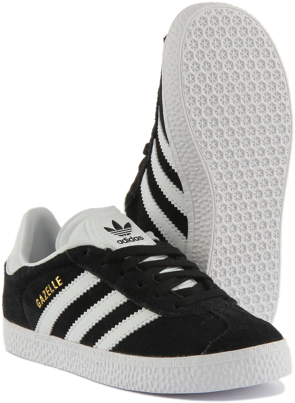 Adidas Gazelle C In Black White For Kids