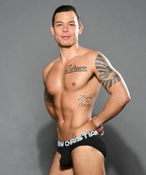 Andrew Christian Brief Bamboo Soft Rayon Antibacterial Briefs Black 92149 49