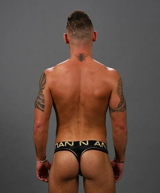 Andrew Christian Thong Midnight Tangas Shiny Golden Print 91285 1