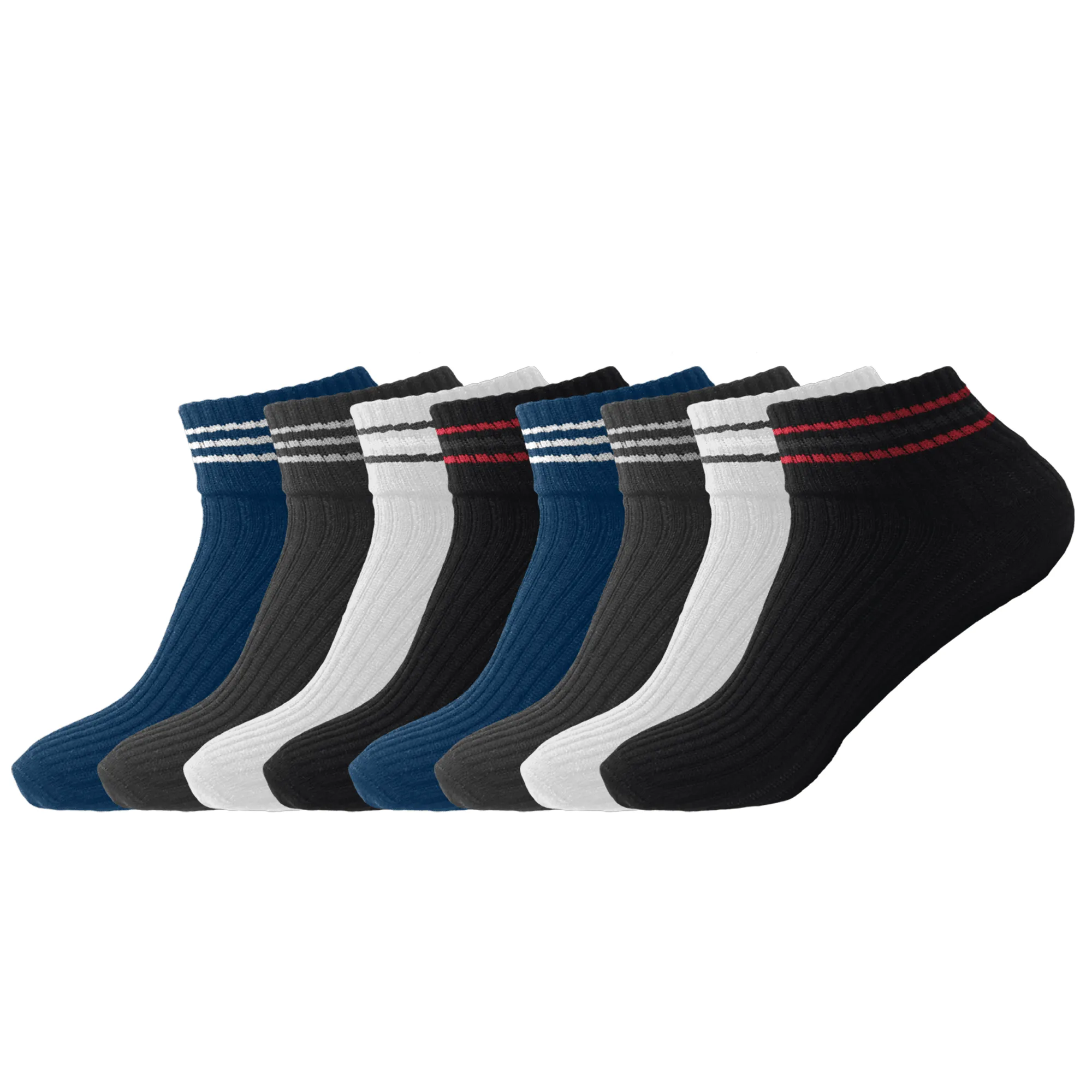 Arctic Wolf Men's Cotton Calf Length Ribbed Formal Socks (Pack of 6 Pairs)