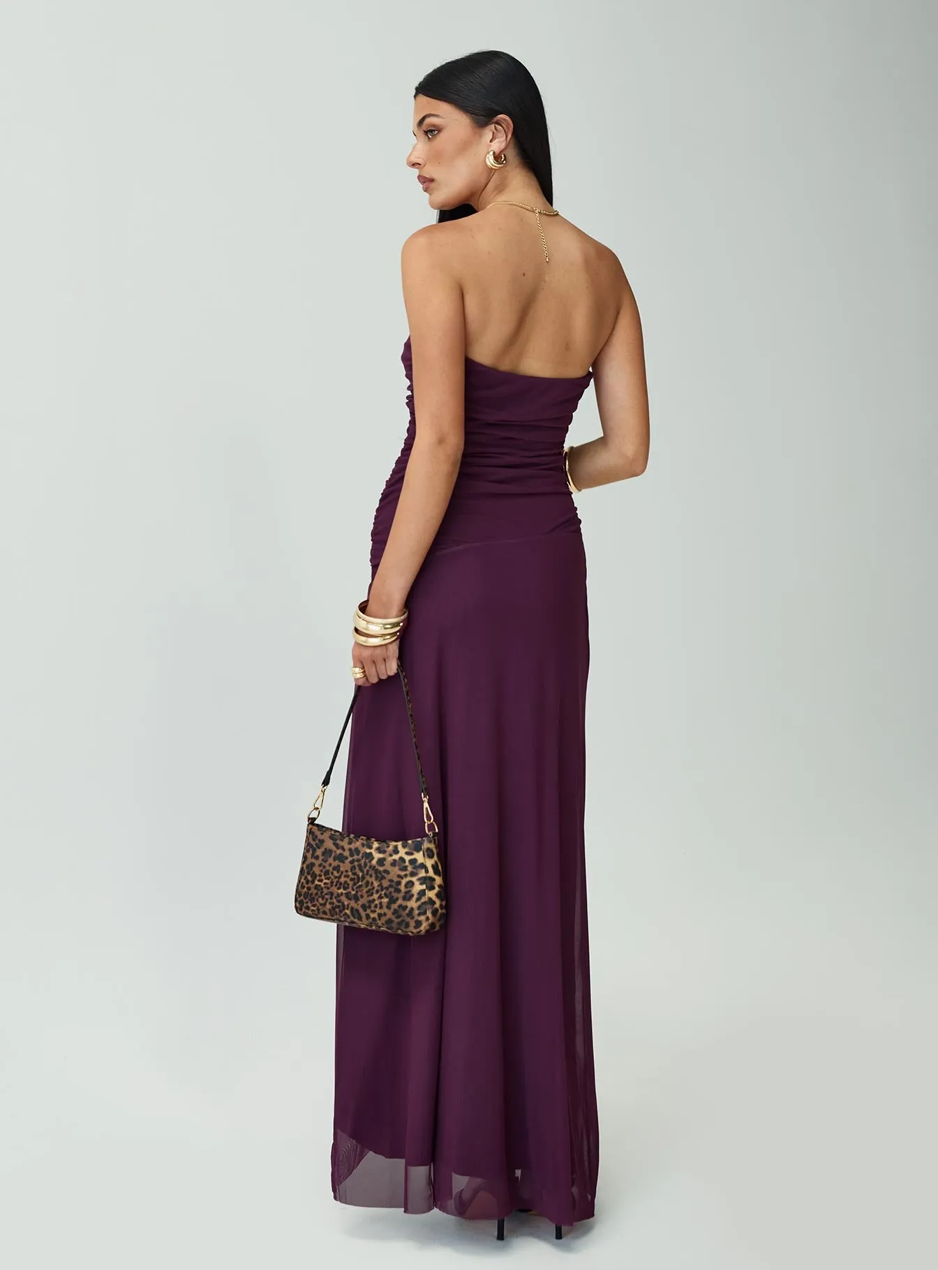 Barbarella Strapless Maxi Dress Purple