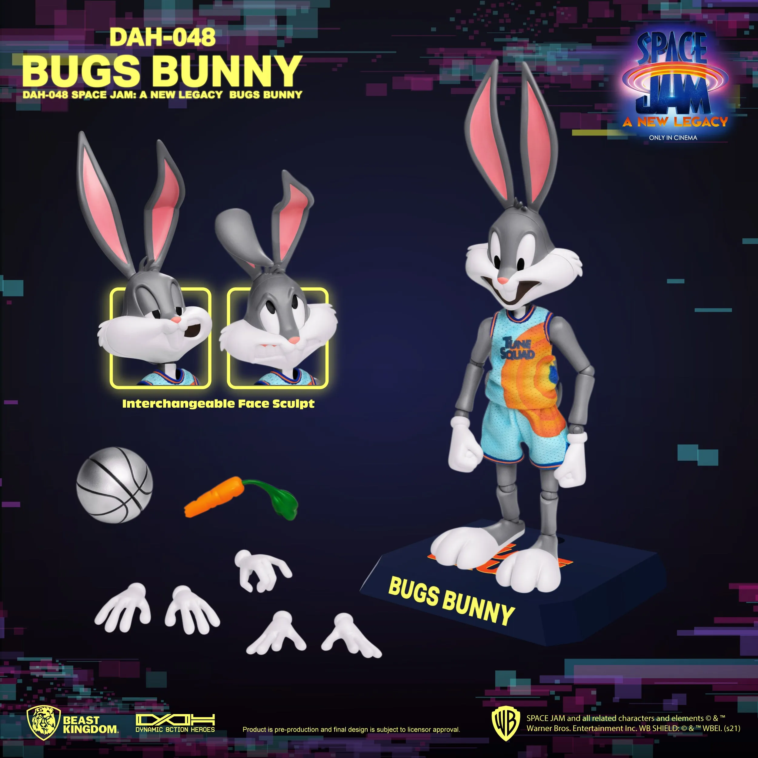 Beast Kingdom DAH-048 Warner Bros. Space Jam A New Legacy: Bugs Bunny Dynamic 8ction Heroes Action Figure