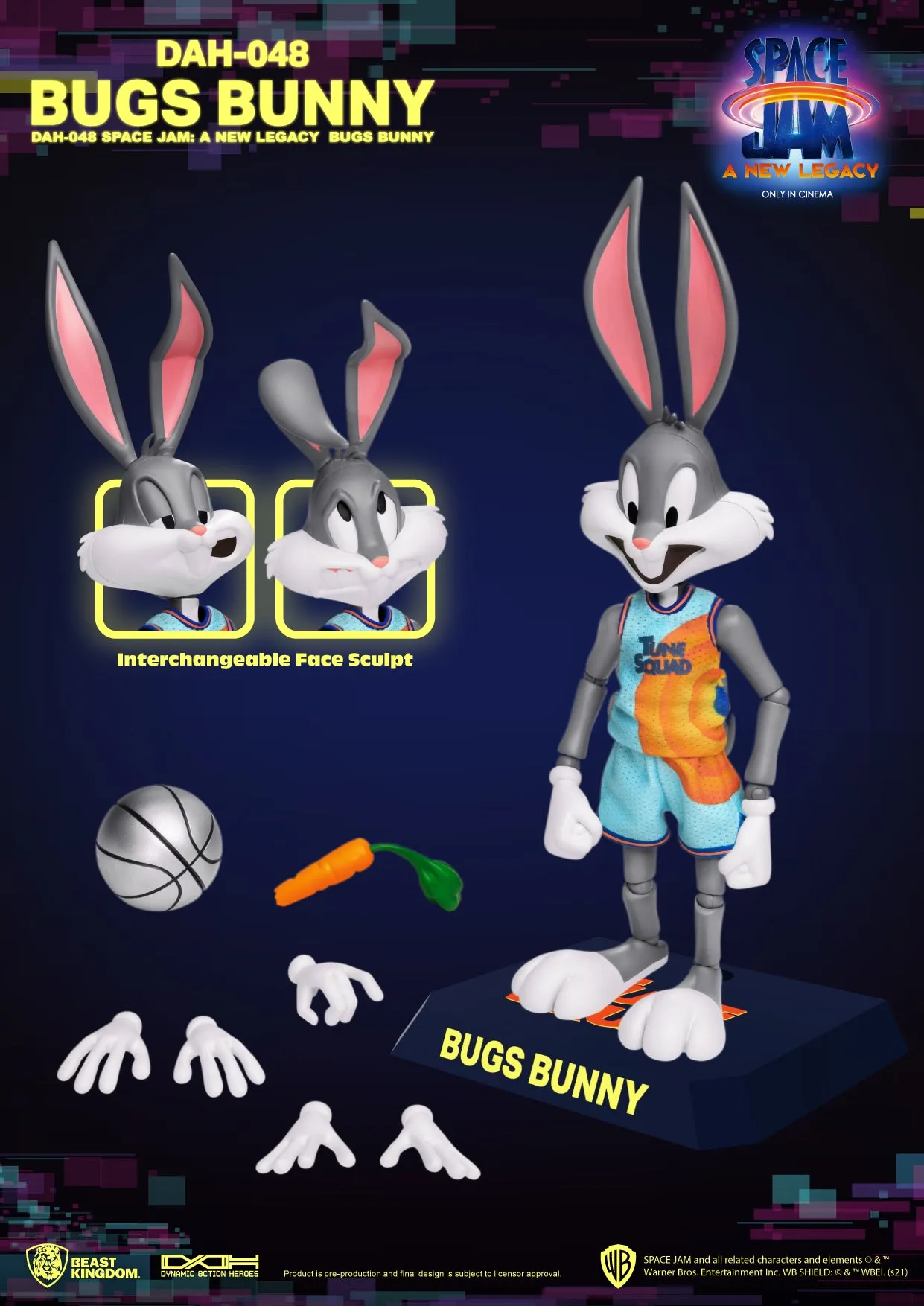 Beast Kingdom DAH-048 Warner Bros. Space Jam A New Legacy: Bugs Bunny Dynamic 8ction Heroes Action Figure