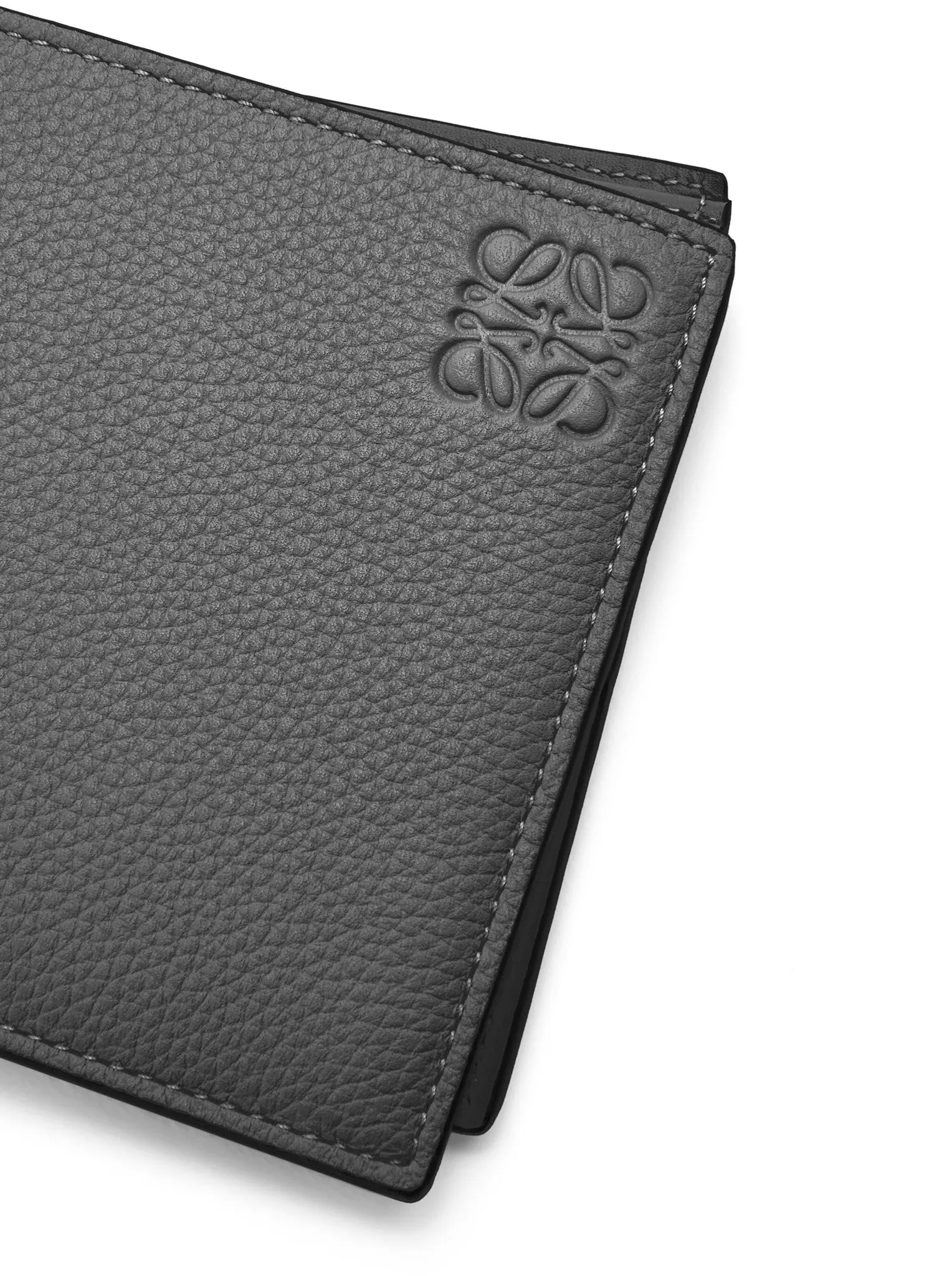 Bifold coin wallet in soft grained calfskin