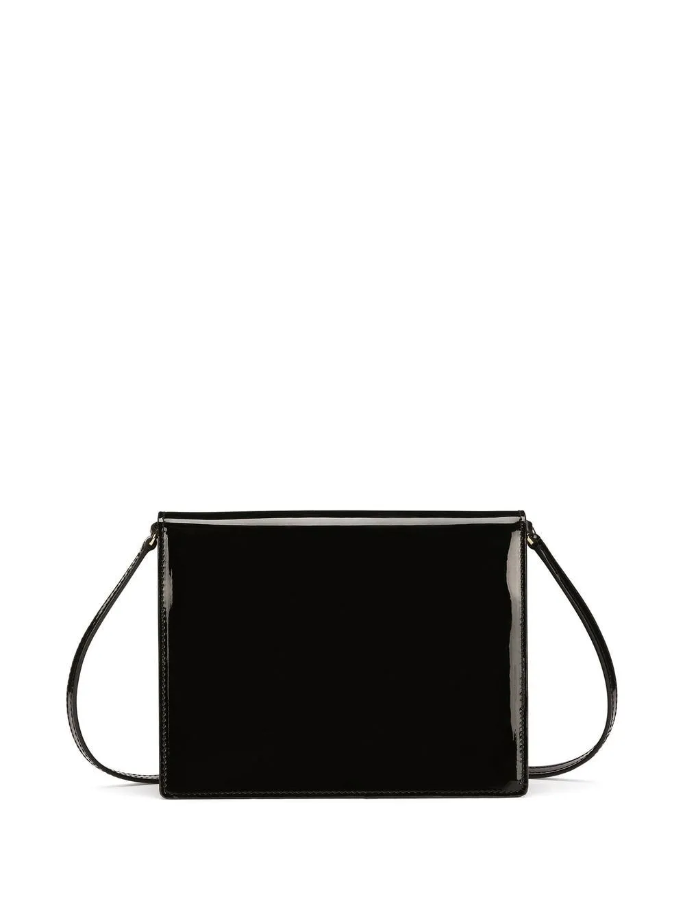 BLACK PATENT LEATHER SHOULDER BAG