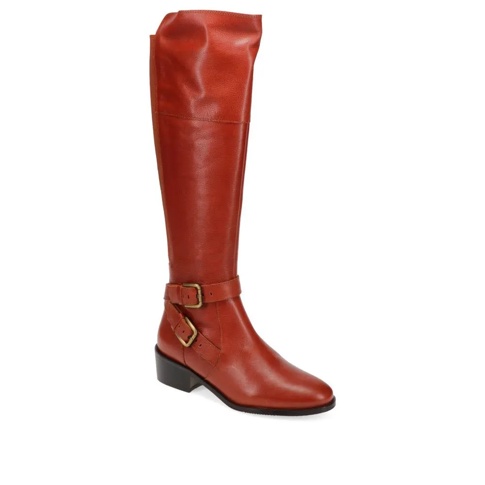 Buckled Leather Long Boots - PHOEBEXS / 326 206