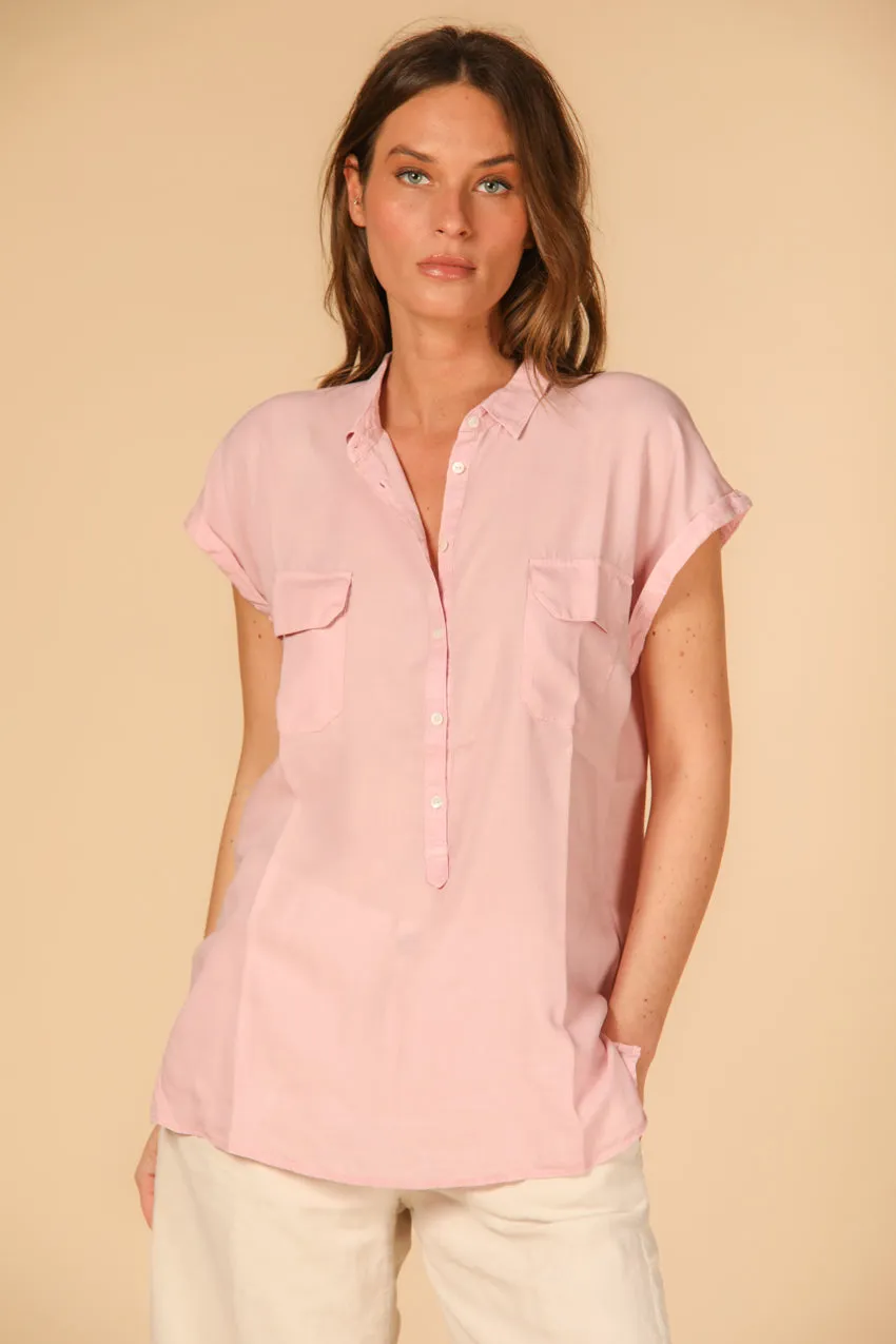 Casta woman's short sleeve shirt in tencel