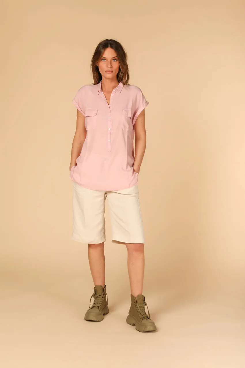 Casta woman's short sleeve shirt in tencel