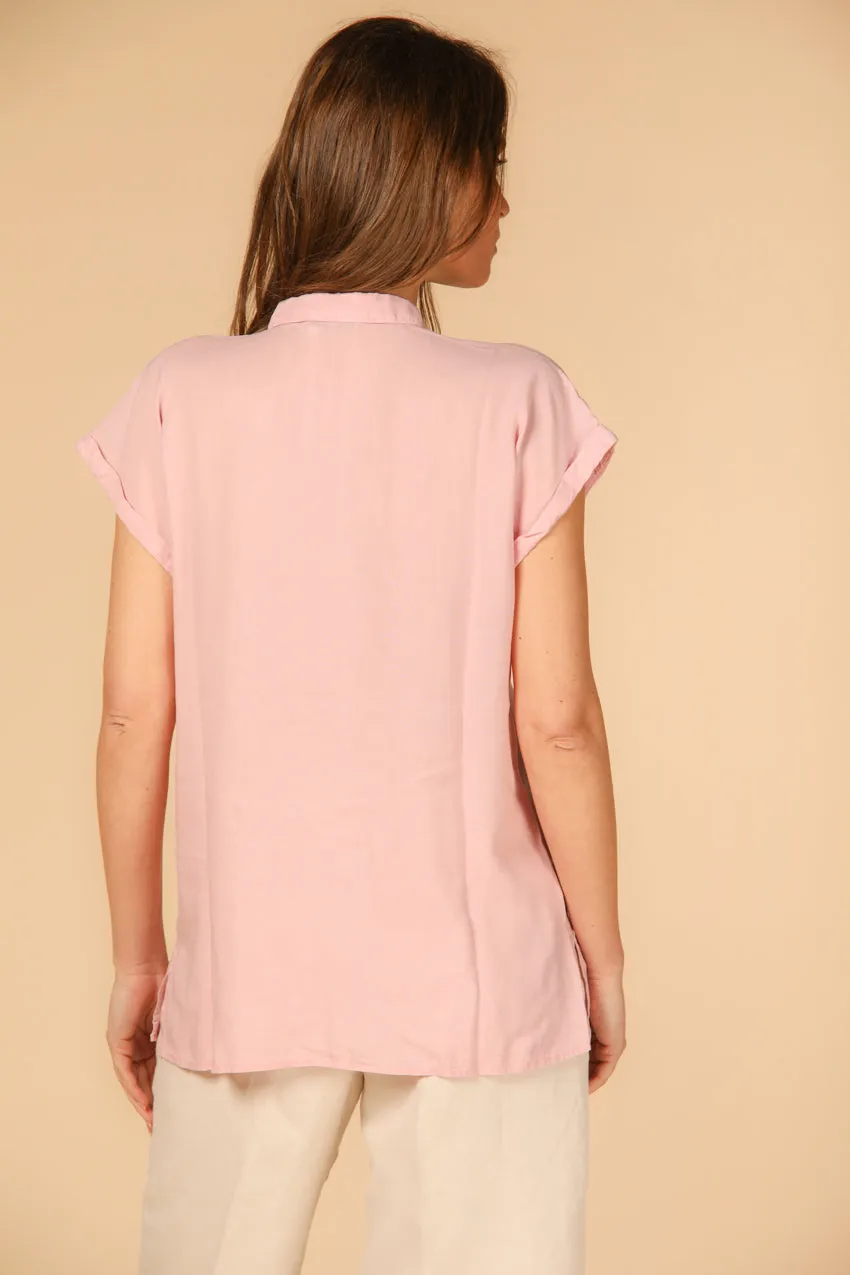 Casta woman's short sleeve shirt in tencel