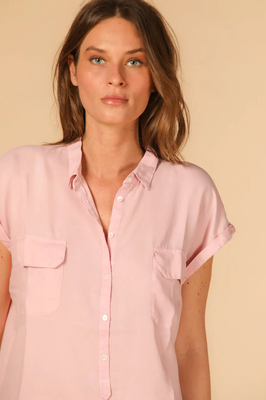 Casta woman's short sleeve shirt in tencel