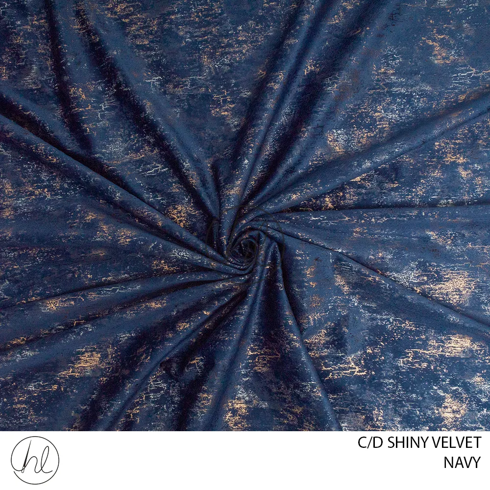 C/D Shiny Velvet (913 CP) (280cm) (Navy)