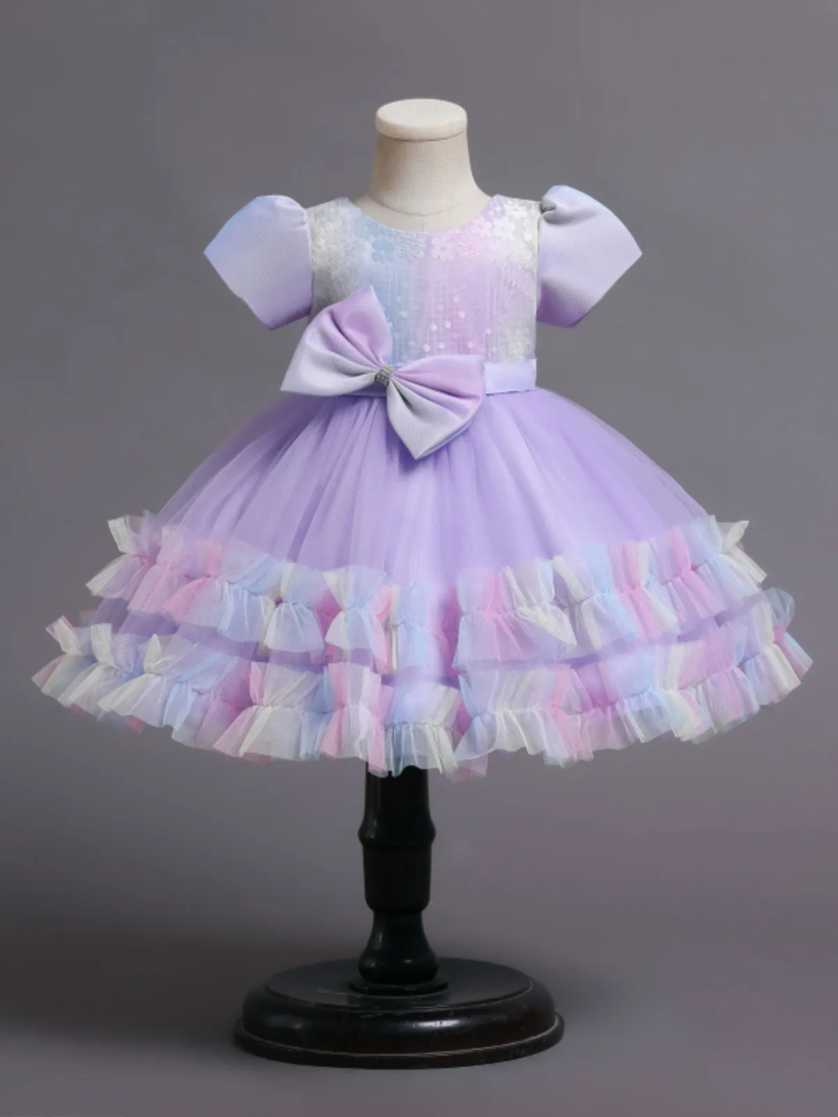 Charmed Little Princess Bow Tulle Dress