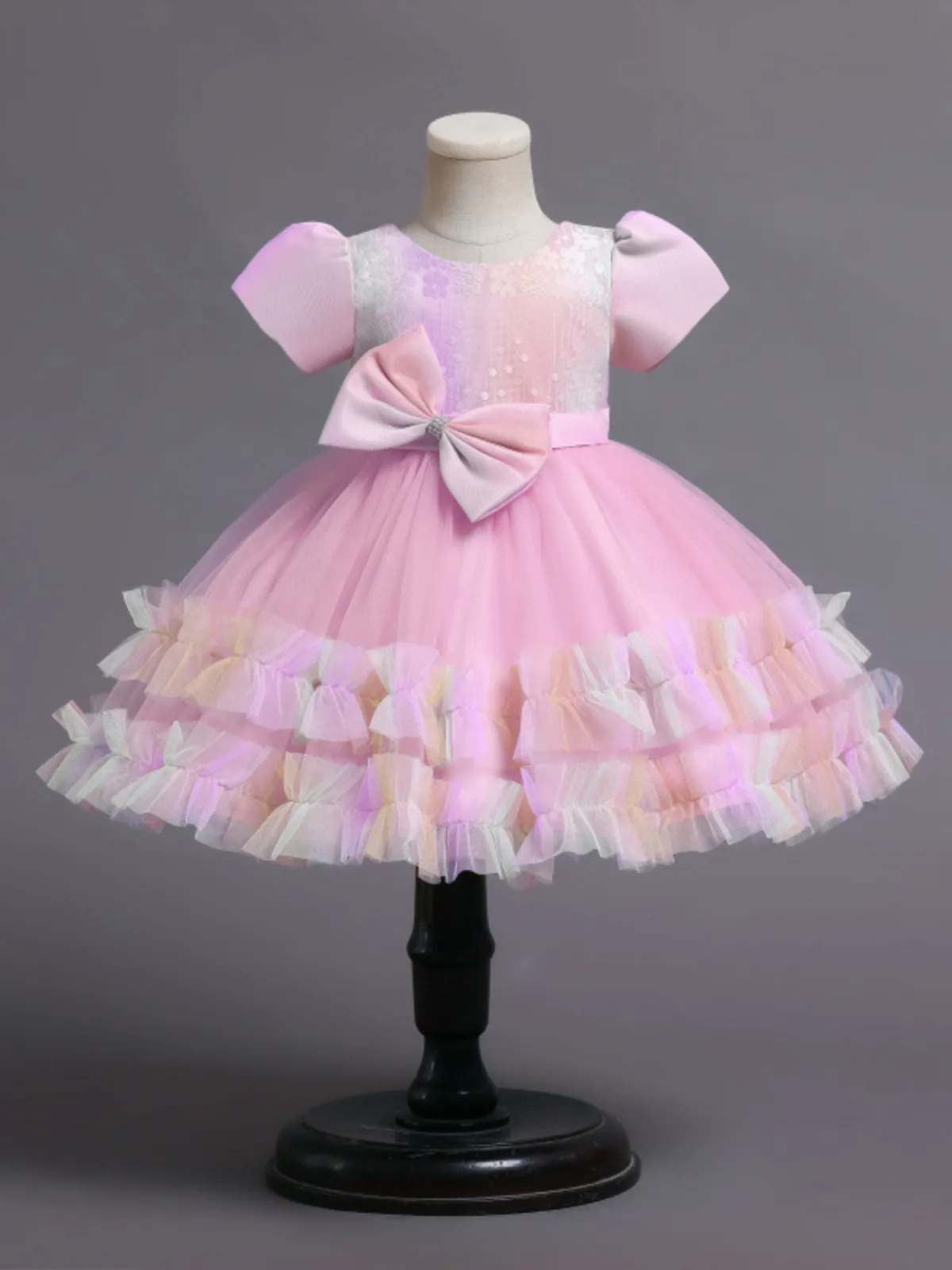 Charmed Little Princess Bow Tulle Dress