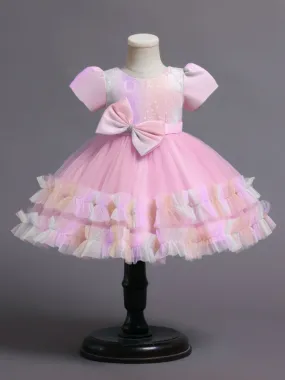 Charmed Little Princess Bow Tulle Dress