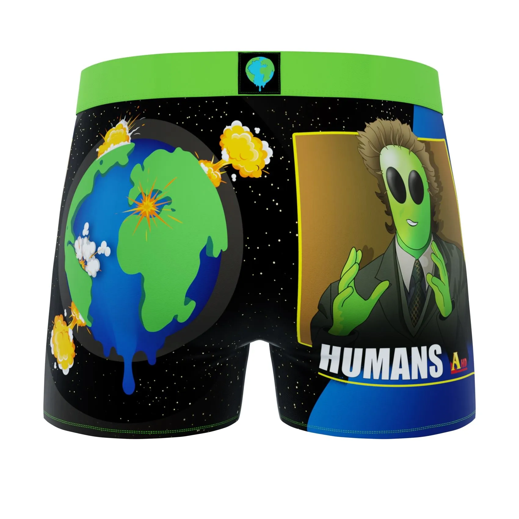 CRAZYBOXER Meme Human Cat Piano Men's Boxer Briefs (2 pack)