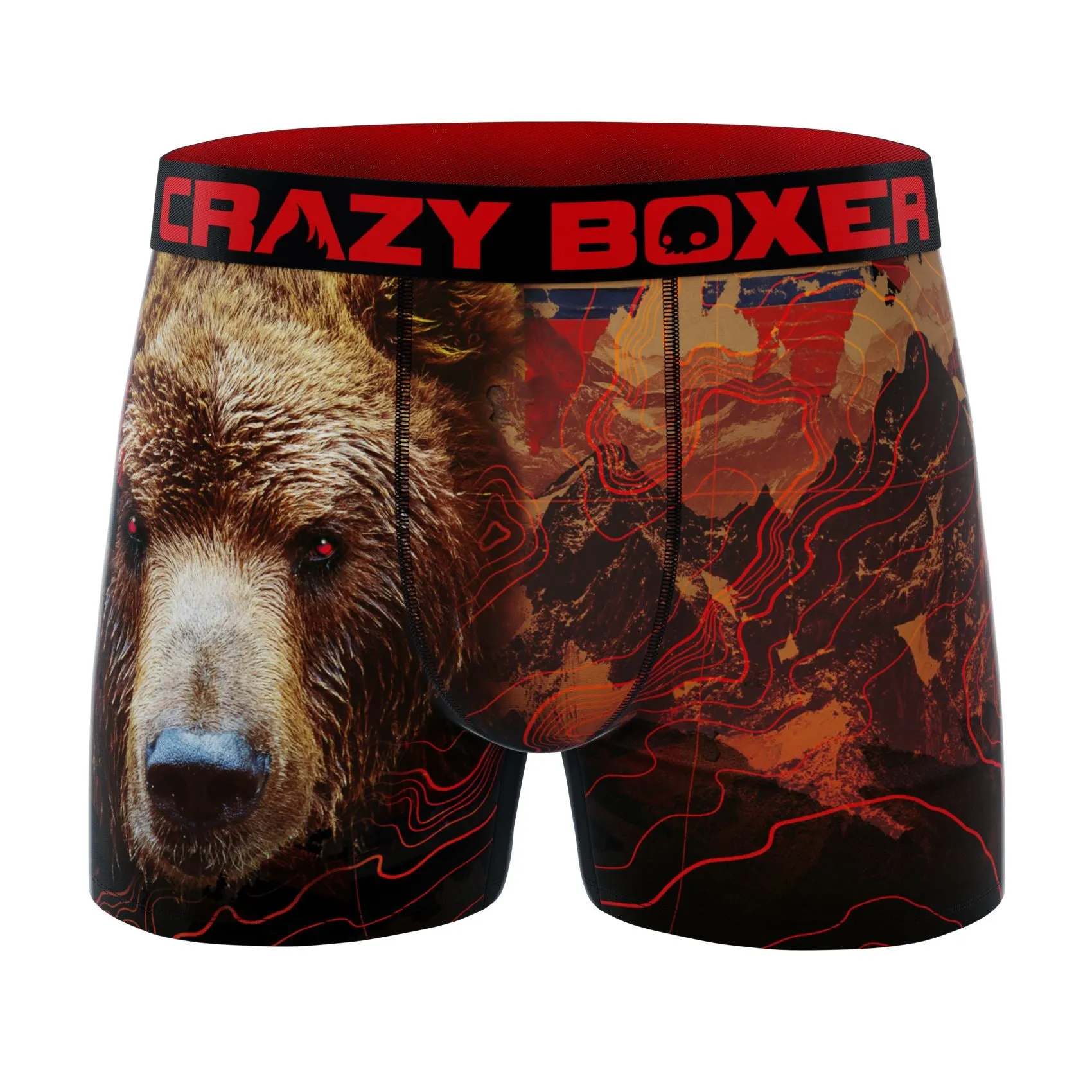 CRAZYBOXER Outdoor Deer Bear Men's Boxer Briefs (2 pack)