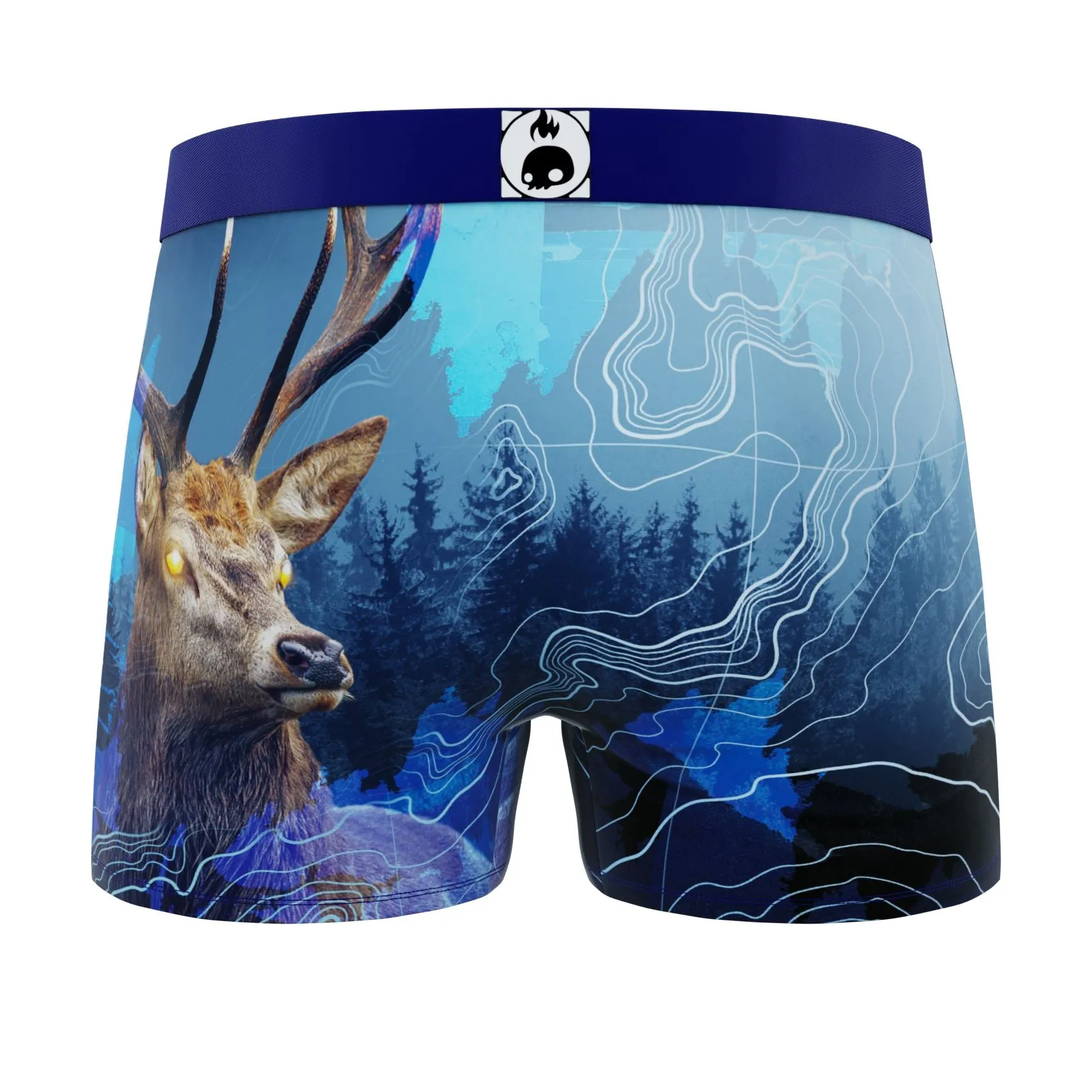 CRAZYBOXER Outdoor Deer Bear Men's Boxer Briefs (2 pack)