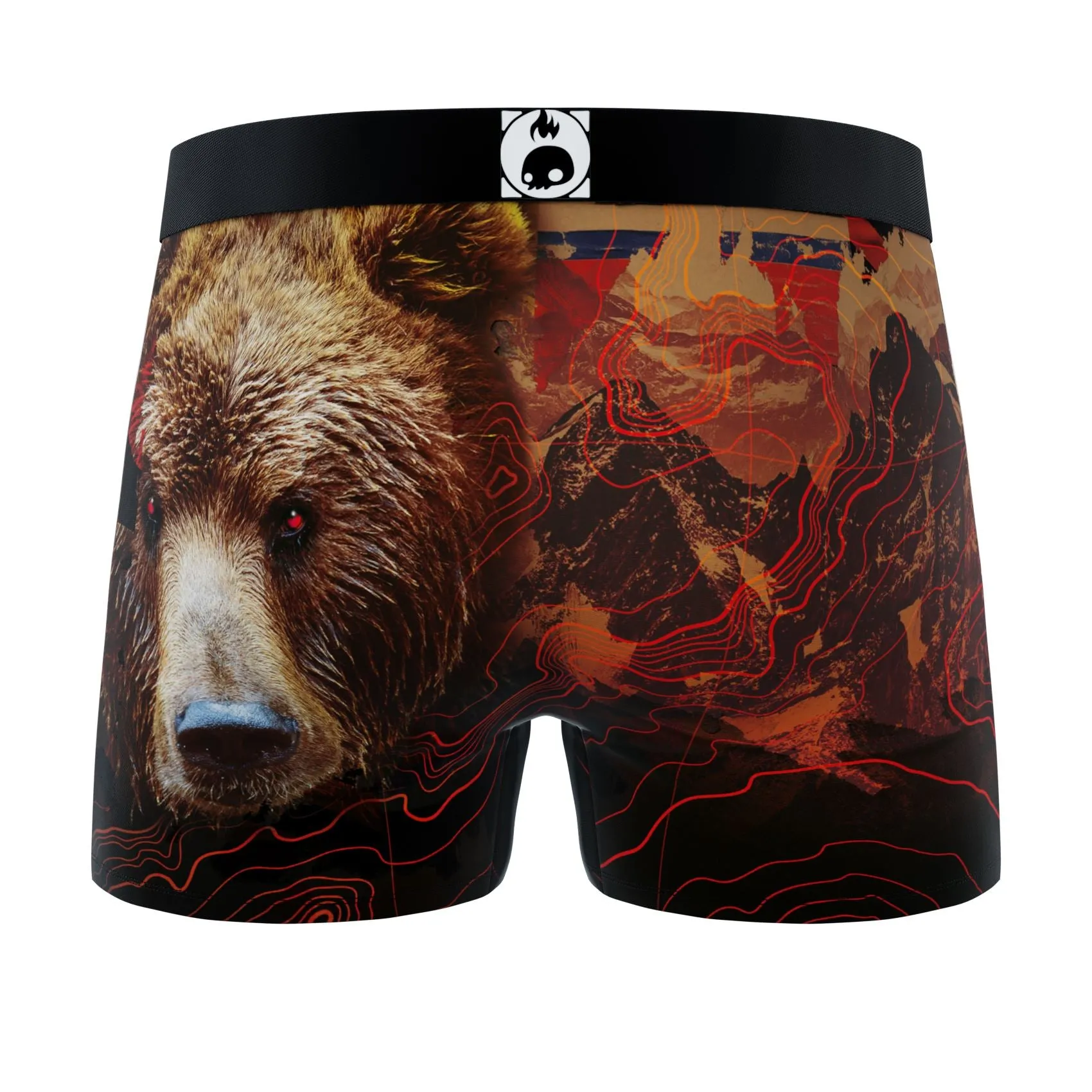 CRAZYBOXER Outdoor Deer Bear Men's Boxer Briefs (2 pack)