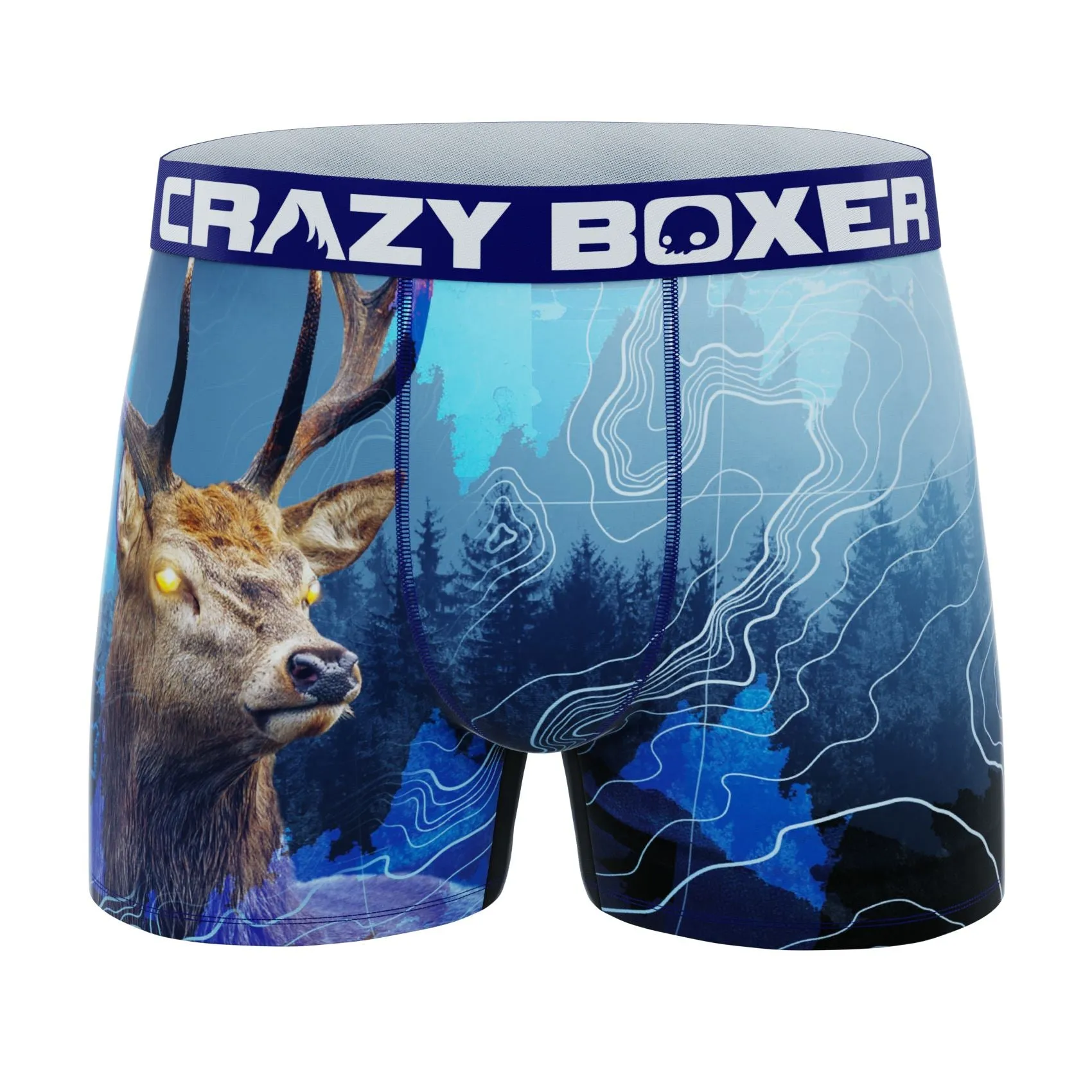 CRAZYBOXER Outdoor Deer Bear Men's Boxer Briefs (2 pack)