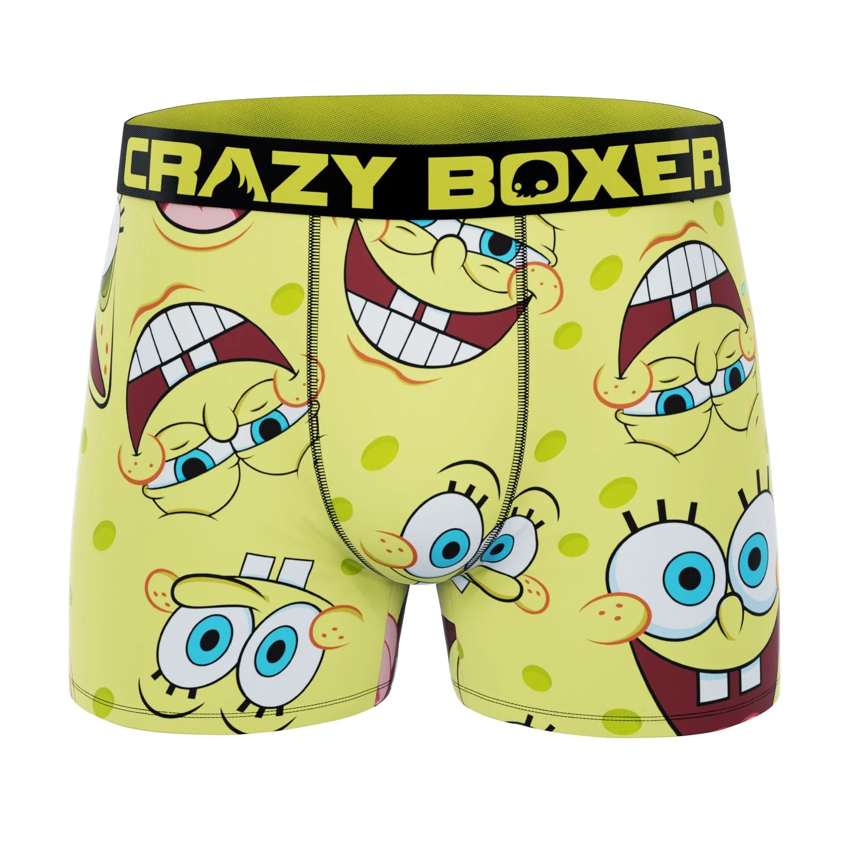 CRAZYBOXER Spongebob FACES   BURGER Men's Boxer Briefs (3 pack)