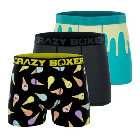 CRAZYBOXER Spongebob Patrick IceCream Sponge Bob Men's Boxer Briefs (3 pack)