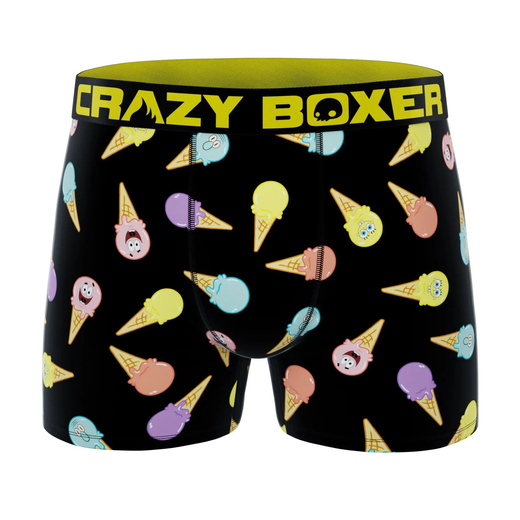 CRAZYBOXER Spongebob Patrick IceCream Sponge Bob Men's Boxer Briefs (3 pack)